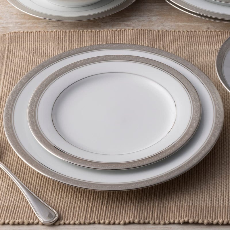 Noritake Crestwood Platinum - 5 piece place setting, White, 6" diameter - Image 5